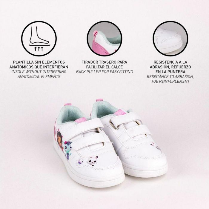 Zapatillas Deportivas Infantiles Gabby's Dollhouse Velcro Blanco 4