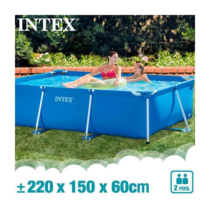 Piscina rectangular desmontable (capacidad 1662 litros) (+ 6 años) 220x150x60 cm 2 Piscina rectangular desmontable (capacidad 1662 litros) (+ 6 años) 220x150x60 cm 2