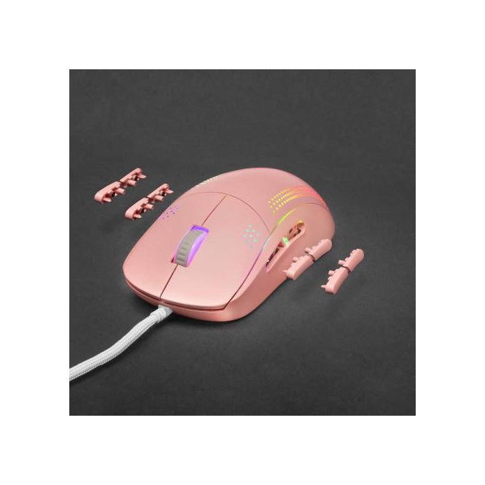 Mars Gaming MMPROP Ratón Óptico USB Tipo A, Diestro, 32000 DPI, Color Rosa 3