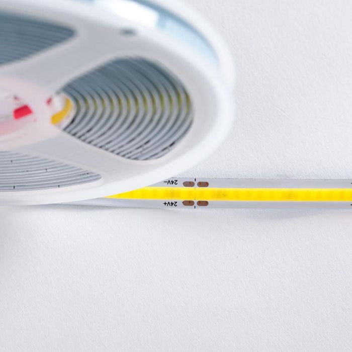 Tira de 320 LEDs/M 50W 5.000Lm CRI90 6000ºK COB 24VDC IP20 8mm Ancho x5M 40.000H [CA-COB-320-24DC-CW]-Blanco Frío 3