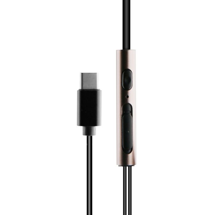 Muvit Auriculares M1C Magnéticos USB Tipo C con Control de Volumen y Micrófono Manos Libres Color Negro 3