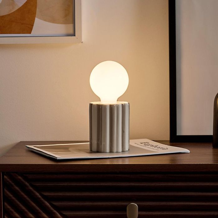 Lámpara Cerámica Taupé Home Deco Factory 1