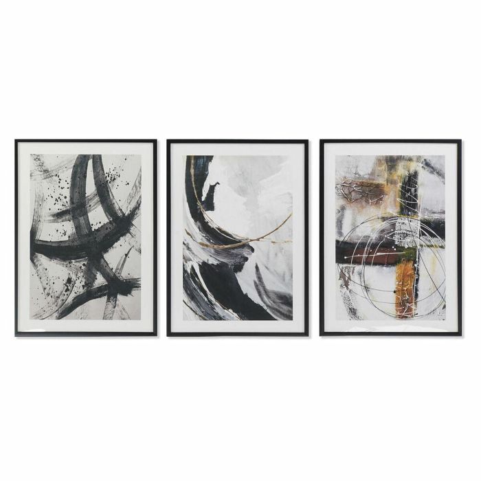 Cuadro Loft DKD Home Decor Negro Gris 3 x 70 x 50 cm (3 Unidades) Cuadro Loft DKD Home Decor Negro Gris 3 x 70 x 50 cm (3 Unidades)