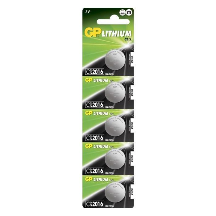 GP Lithium Cell Battery CR2016 5-pack GP Lithium Cell Battery CR2016 5-pack