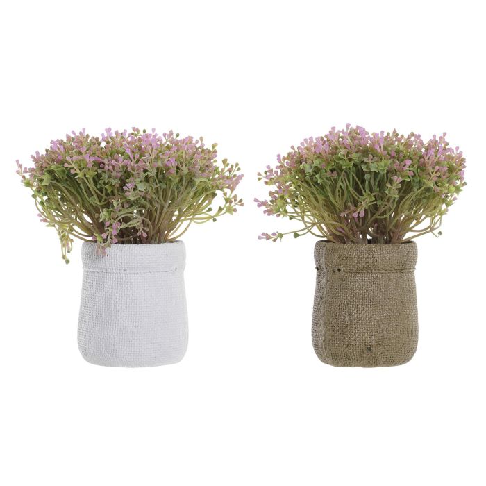 DKD Home Decor Planta Material PE y EVA, Colores Surtidos (Blanco, Marrón, Verde), Dimensiones 20x20x19 cm - Lote 4 Unidades DKD Home Decor Planta Material PE y EVA, Colores Surtidos (Blanco, Marrón, Verde), Dimensiones 20x20x19 cm - Lote 4 Unidades