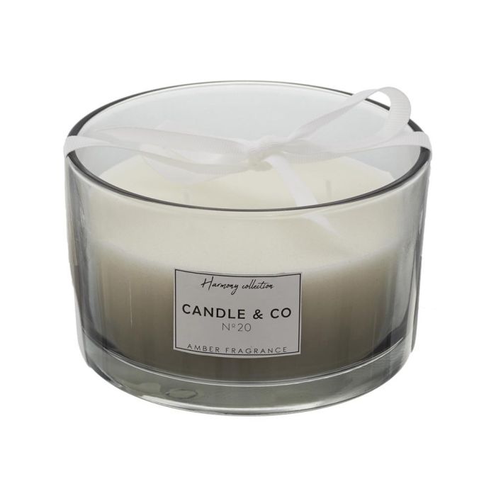 Home Deco Factory Vela Perfumada con 3 Mechas, Aroma Ámbar, 20h Duración 0 Home Deco Factory Vela Perfumada con 3 Mechas, Aroma Ámbar, 20h Duración 0