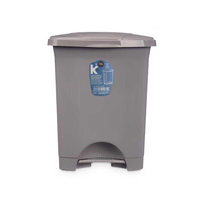 Papelera de Pedal Gris Arte Regal 10L 27x33.5x22 cm (8 Unidades) 2 Papelera de Pedal Gris Arte Regal 10L 27x33.5x22 cm (8 Unidades) 2