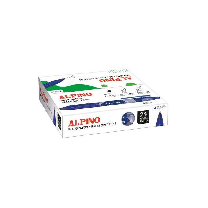 Boligrafo Alpino Dot Unicolor 1Mm Azul Caja De 24