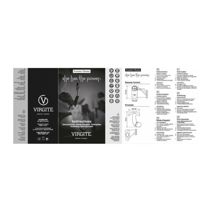 Masajeador de Próstata Virgite Negro 1 Masajeador de Próstata Virgite Negro 1