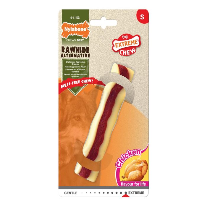 Mordedor de perro Nylabone Extreme Chew Roll Rawhide Talla S Pollo Nylon 1