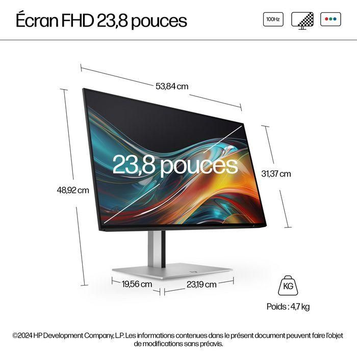 HP Series 7 Pro 23.8 inch FHD Monitor - 724pf PVC Free 7 HP Series 7 Pro 23.8 inch FHD Monitor - 724pf PVC Free 7