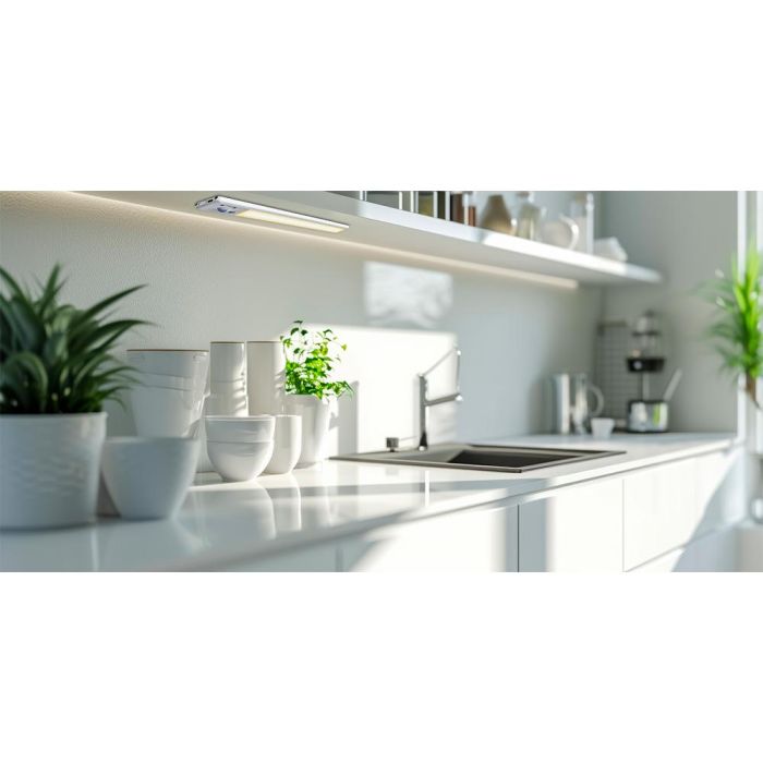 Regleta led regulable y recargable con sensor, magnética, 1,5 W, 3cct, 1500 mah, 14 x 40 x 306 mm 7 Regleta led regulable y recargable con sensor, magnética, 1,5 W, 3cct, 1500 mah, 14 x 40 x 306 mm 7