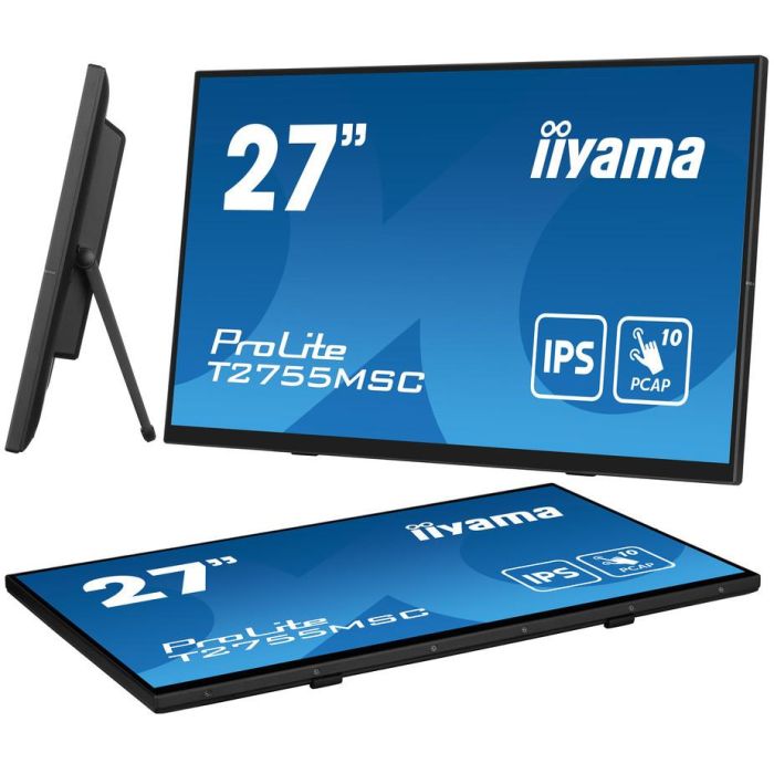 iiyama ProLite T2755MSC-B1 Monitor Táctil 27" Full HD IPS 1920x1080 5ms HDMI DP USB Negro 3 iiyama ProLite T2755MSC-B1 Monitor Táctil 27" Full HD IPS 1920x1080 5ms HDMI DP USB Negro 3