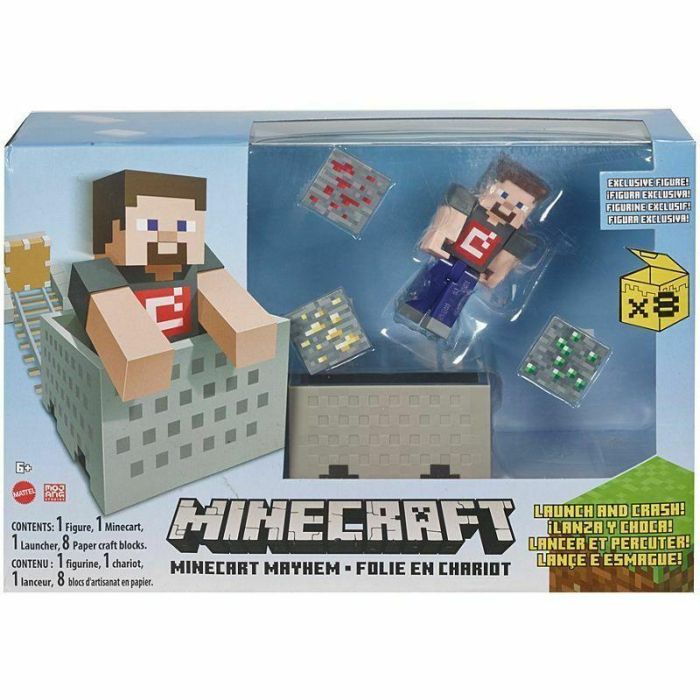 Mattel Figura Minecraft Vagoneta Explosiva Lanza - Divertido set de acción 3 Mattel Figura Minecraft Vagoneta Explosiva Lanza - Divertido set de acción 3