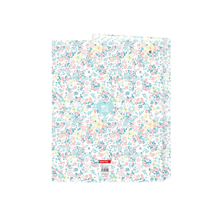 Safta Carpeta de Cartón Folio 4 Anillas Mixtas Moos Fiori 25 mm 1