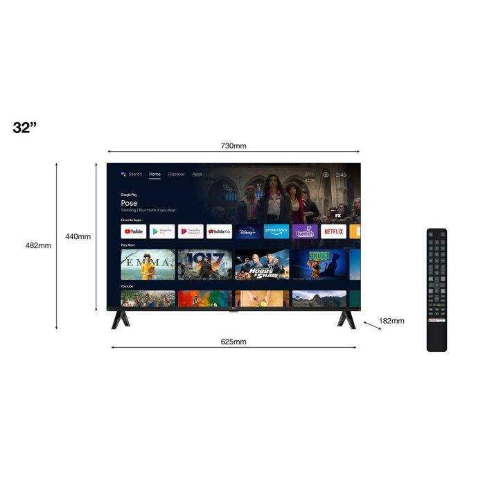 TCL 32S5400AF Televisor 32" Full HD HDR Smart TV Android TV con Google Assistant y Chromecast integrado, WiFi y Dolby Audio. Diseño sin Bordes. 7 TCL 32S5400AF Televisor 32" Full HD HDR Smart TV Android TV con Google Assistant y Chromecast integrado, WiFi y Dolby Audio. Diseño sin Bordes. 7