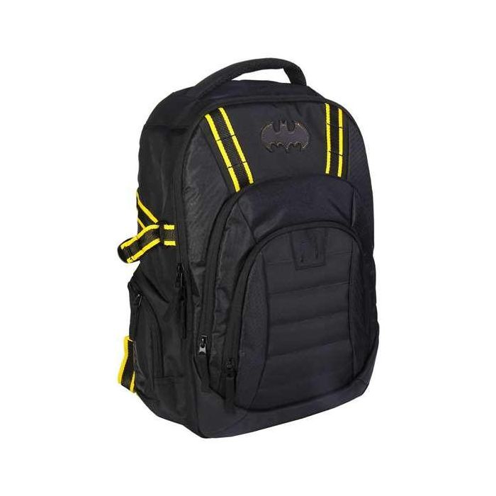 Cerdá Mochila Casual Técnica Batman Negra, 100% Poliéster, Perfecta para Uso Diario. Edad Mínima Recomendada: 16 Años