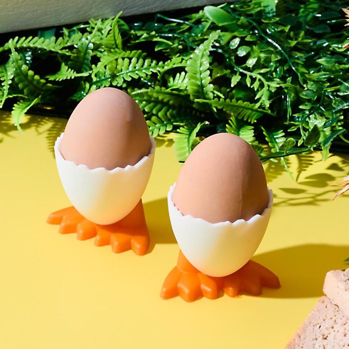 Cook Concept Huevera Pata Pollo - Juego De 2 Piezas, Colección Ludique, Polipropileno 1