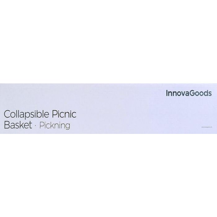 Cesta de Picnic Plegable con Tapa-Mesa Pickning InnovaGoods 14 Cesta de Picnic Plegable con Tapa-Mesa Pickning InnovaGoods 14