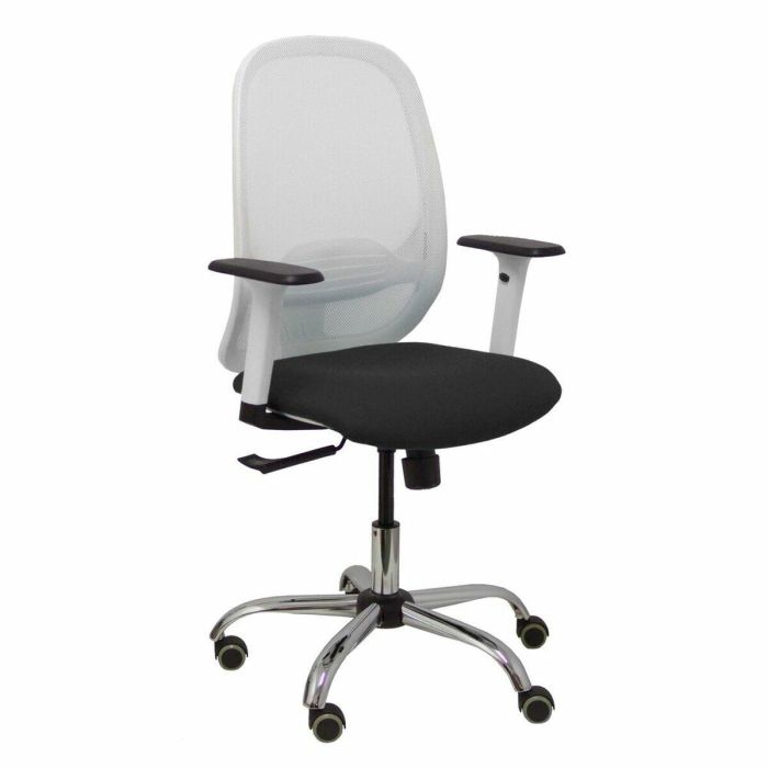 Silla de Oficina P&C 354CRRP Blanco Negro Con reposabrazos