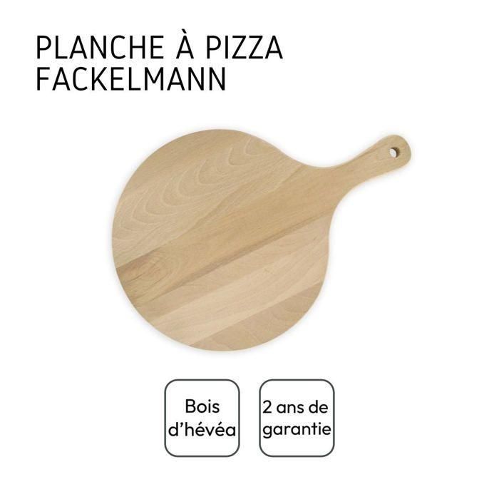 Juego de 2 tablas de madera para pizza y tarta flambeada y cortador de pizza de acero inoxidable - FACKELMANN - 30 cm 3