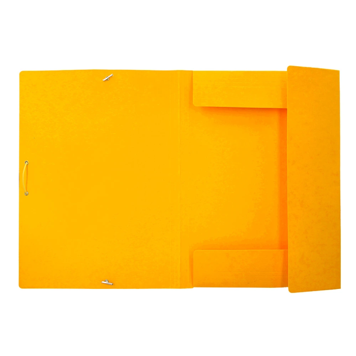 Liderpapel Carpeta Gomas Tres Solapas Cartón Simil Prespan Folio Color Amarillo 6