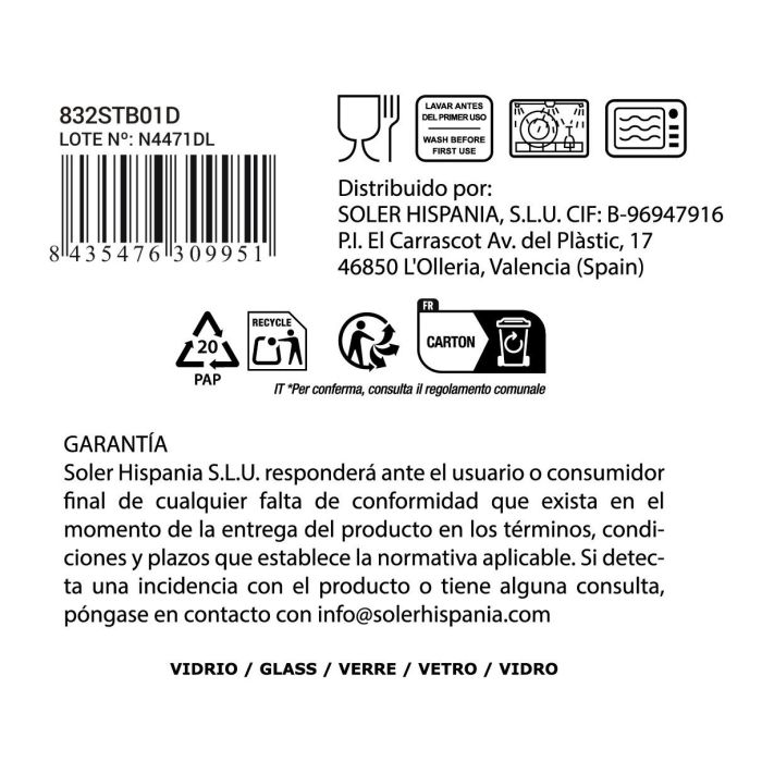 La Mediterranea Vaso Sonella 270 cc Azul 2