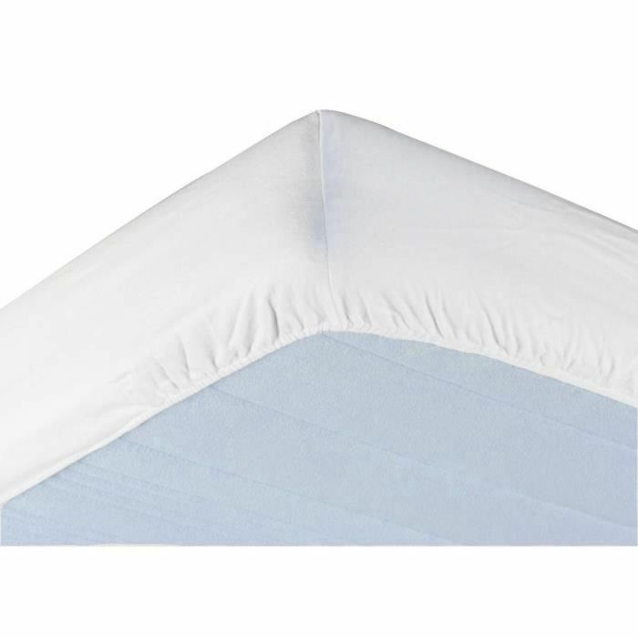 Funda impermeable Alese de felpa Transalese 100% algodón - 120 x 190 cm - Blanco 2