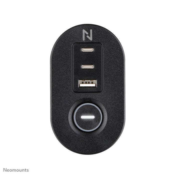 Neomounts DS22-840BL6 Regleta de Escritorio VOLT con Abrazadera, USB-C y USB-A Carga Rápida, 20W PD, 1.4m, Negra 7