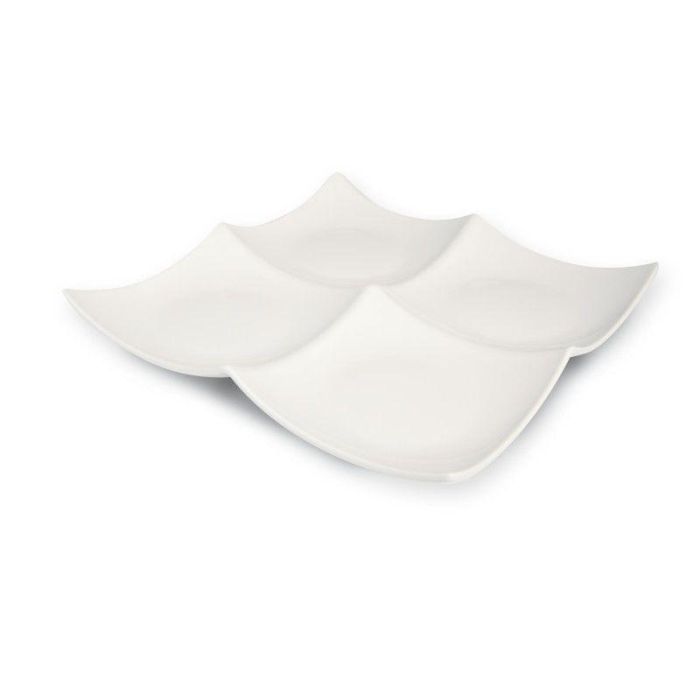 Le coq Bandeja Cassiopea 4 Compartimentos Porcelana Alúmina (2 Unidades) 27x27 cm Le coq Bandeja Cassiopea 4 Compartimentos Porcelana Alúmina (2 Unidades) 27x27 cm