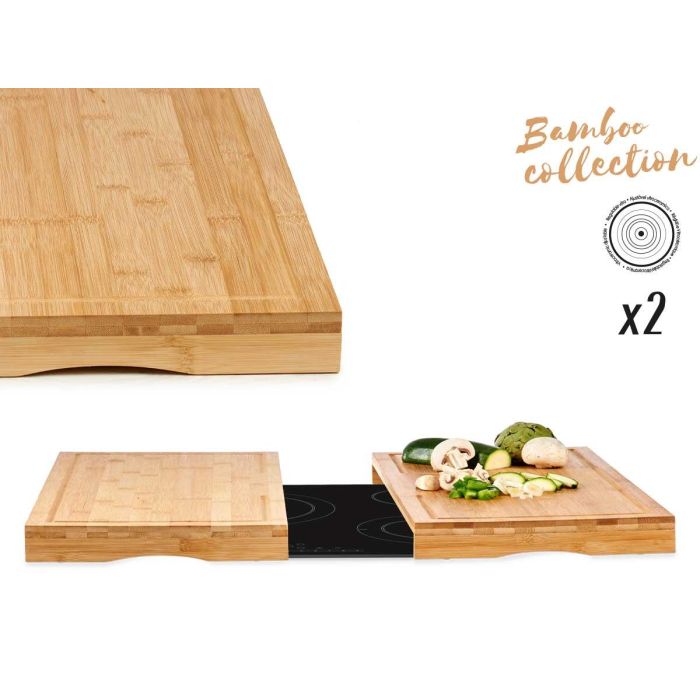 Kinvara Set 2 Tablas de Bambú para Cocina Marrón 28 cm (Set de 6) 3