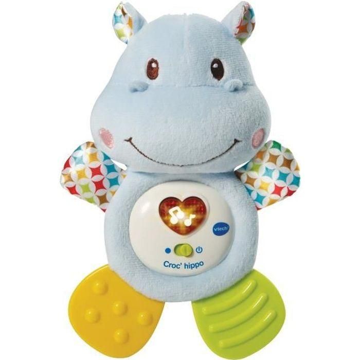 VTECH BABY - Sonajero Croc'Hippo - Peluche Texturizado VTECH BABY - Sonajero Croc'Hippo - Peluche Texturizado