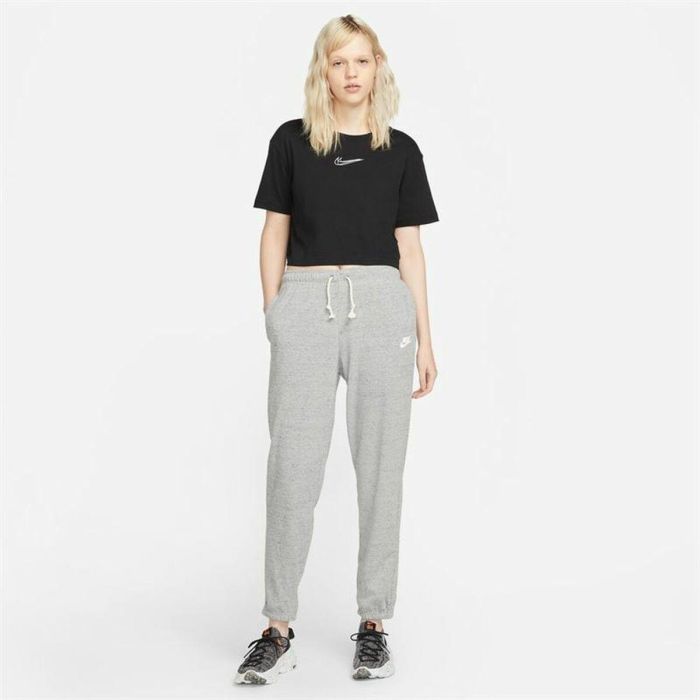 Pantalón Largo Deportivo Nike Sportswear Gym Vintage Gris Mujer 1 Pantalón Largo Deportivo Nike Sportswear Gym Vintage Gris Mujer 1