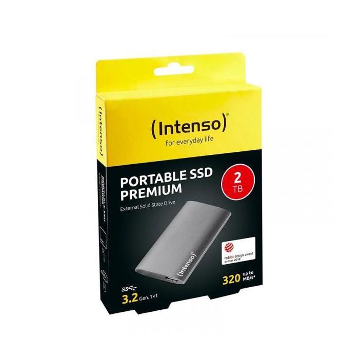 Intenso 3823470 Disco Duro Externo SSD 2TB Premium Edition 1.8" Antracita USB 3.2 Gen 1 320MB/s 1