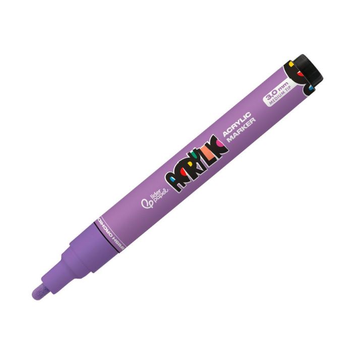 Rotulador Liderpapel Acrylic Base Agua Todo Tipo De Superficie Punta Redonda 3 mm Malva 1 Rotulador Liderpapel Acrylic Base Agua Todo Tipo De Superficie Punta Redonda 3 mm Malva 1