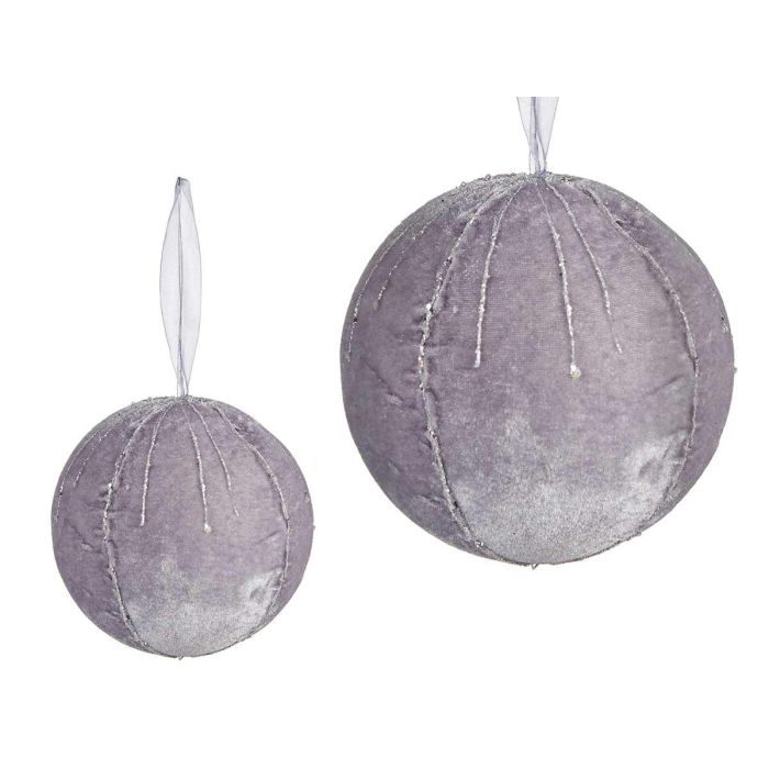 Set 4 Bolas Terciopelo Plata con Cristal 12 cm Krist+ (24 Unidades) Set 4 Bolas Terciopelo Plata con Cristal 12 cm Krist+ (24 Unidades)