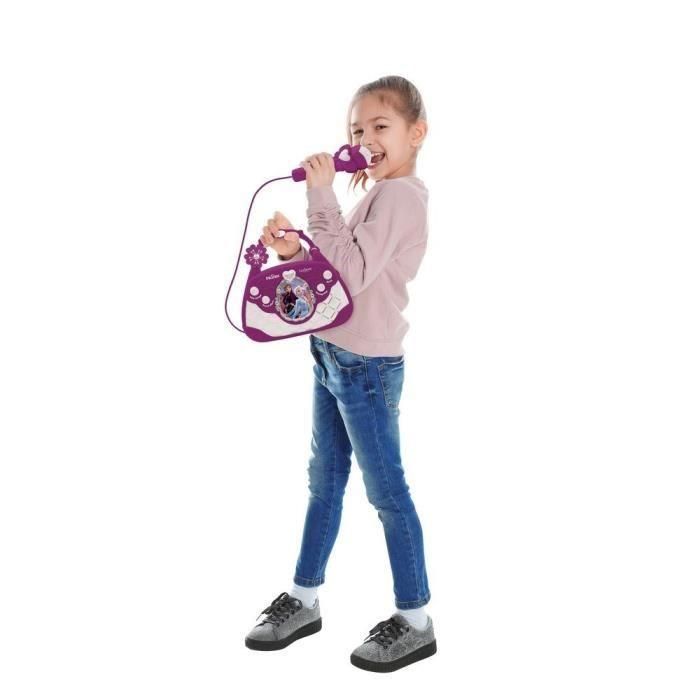 Lexibook THE SNOW QUEEN Bolso de mano infantil con altavoz musical y micrófono cambiador de voz, entrada auxiliar 2 Lexibook THE SNOW QUEEN Bolso de mano infantil con altavoz musical y micrófono cambiador de voz, entrada auxiliar 2