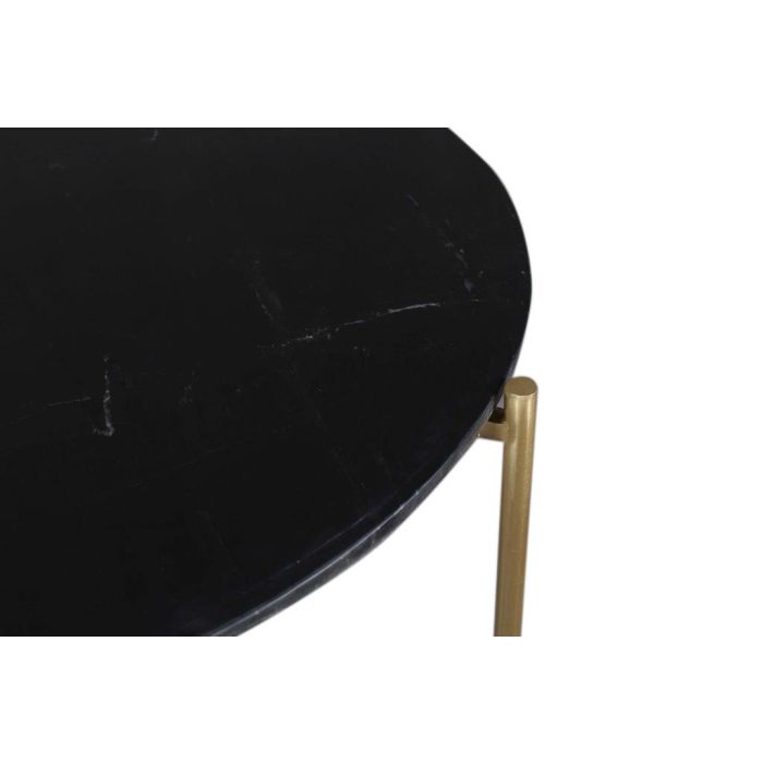 DKD Home Decor Mesa Centro Glam de Mármol y Hierro Negro Dorado 81x44x81 cm Desmontable 1