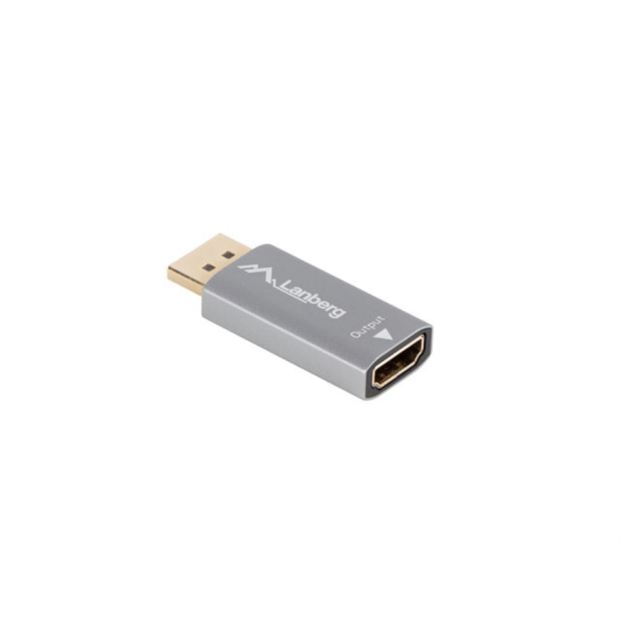Lanberg Adaptador DisplayPort 1.4 a HDMI 2.1 - Soporte 8K 4K 240Hz 48Gbps Macho/Hembra Chapado Oro Conexión Directa Plata 2 Lanberg Adaptador DisplayPort 1.4 a HDMI 2.1 - Soporte 8K 4K 240Hz 48Gbps Macho/Hembra Chapado Oro Conexión Directa Plata 2