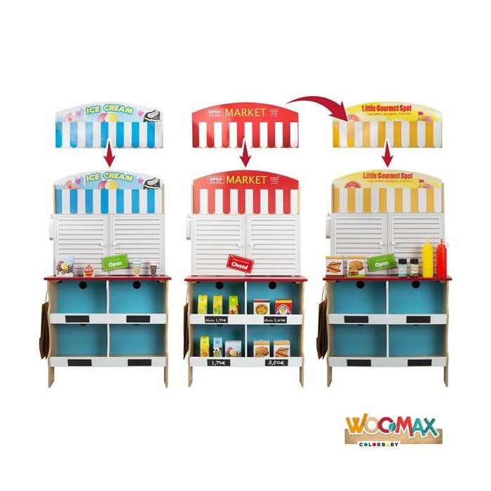 Cocina heladería de madera woomax 60x40x109 cm 10 Cocina heladería de madera woomax 60x40x109 cm 10
