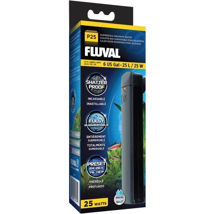 Calentador de agua FLUVAL FL P25 Calentador de acuario preestablecido - Para peces 1 Calentador de agua FLUVAL FL P25 Calentador de acuario preestablecido - Para peces 1