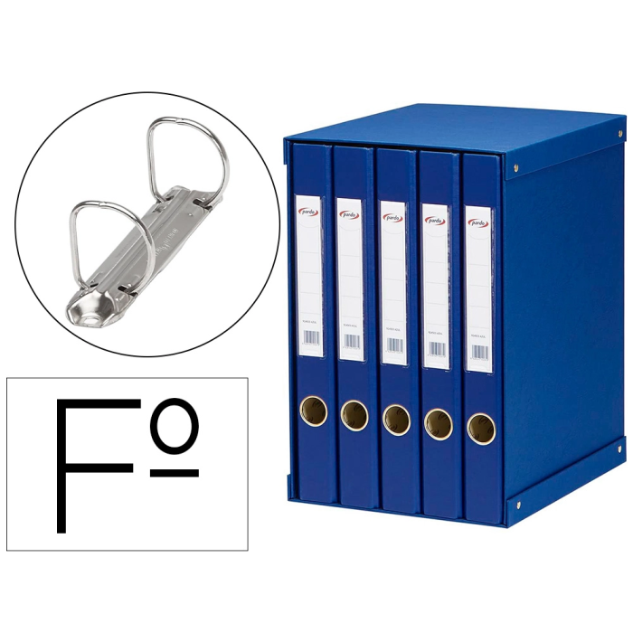 Pardo Módulo Archivador 5 Compartimentos Folio 2 Anillas 25 mm Azul Cartón 350x230x300 mm 0 Pardo Módulo Archivador 5 Compartimentos Folio 2 Anillas 25 mm Azul Cartón 350x230x300 mm 0