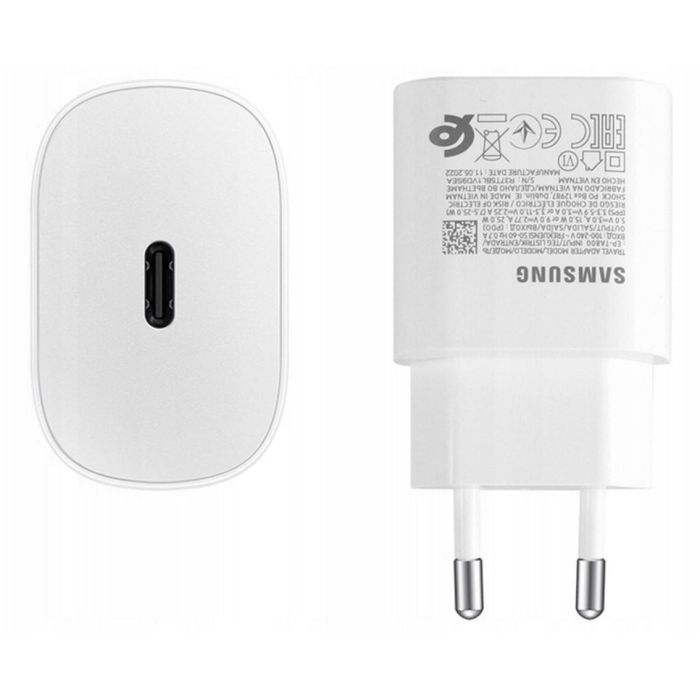 Samsung EP-TA800NW Cargador USB Tipo C Carga Rápida 25W Blanco 3 Samsung EP-TA800NW Cargador USB Tipo C Carga Rápida 25W Blanco 3