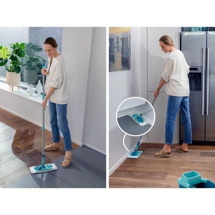 LEIFHEIT 55510 PowerClean M Juego de Fregona con Cubo y Escurridor Fácil de Usar Turquesa 3 LEIFHEIT 55510 PowerClean M Juego de Fregona con Cubo y Escurridor Fácil de Usar Turquesa 3