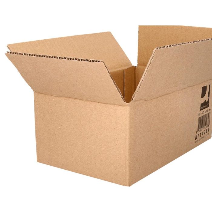 Caja Para Embalar Q-Connect Americana Ultrarresistente Carton Reciclado Canal Doble 7 mm Color Kraft 450x375x280 mm 15 unidades 3