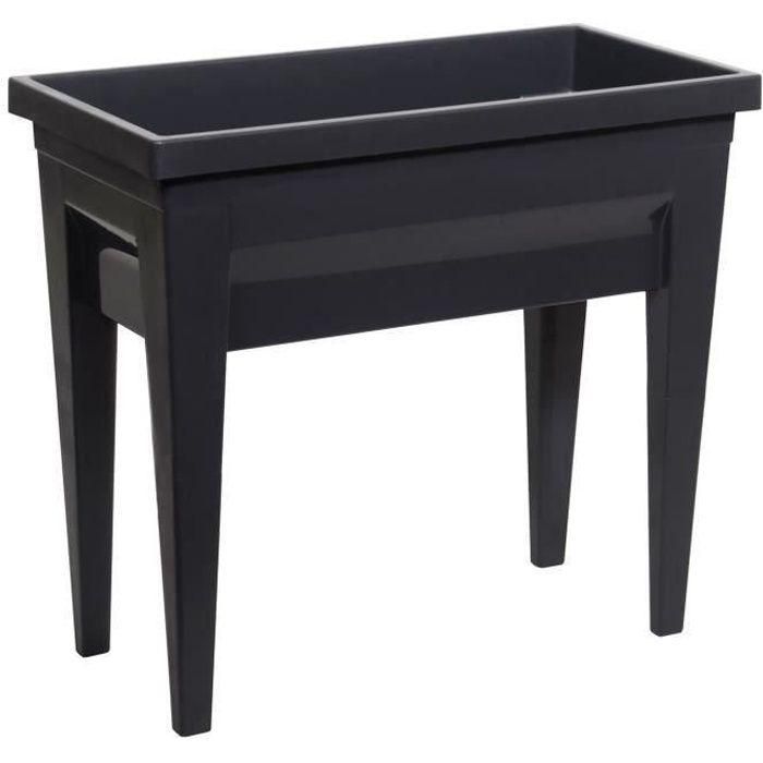 EDA Huerto Urbano Elevado City Veg Table & Table Gris antracita 73x38.5xH68 cm 57L - Resistente UV/Heladas EDA Huerto Urbano Elevado City Veg Table & Table Gris antracita 73x38.5xH68 cm 57L - Resistente UV/Heladas