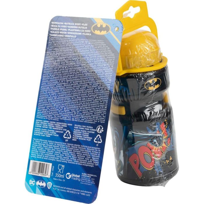 Botellín Infantil para Bicicleta Batman CZ10969 Amarillo/Negro 350 ml Amarillo 2