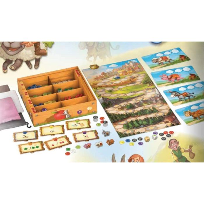 Schmidt Spiele El Gran Premio de Belcastel - Juego de mesa de carrera para niños, avanza tu animal con estrategia y suerte 1