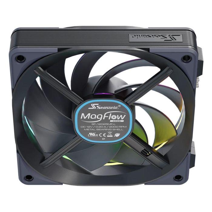 Seasonic MagFlow 1225PWM ARGB 1-Fan Kit Ventilador 120mm Negro 2000 RPM 2