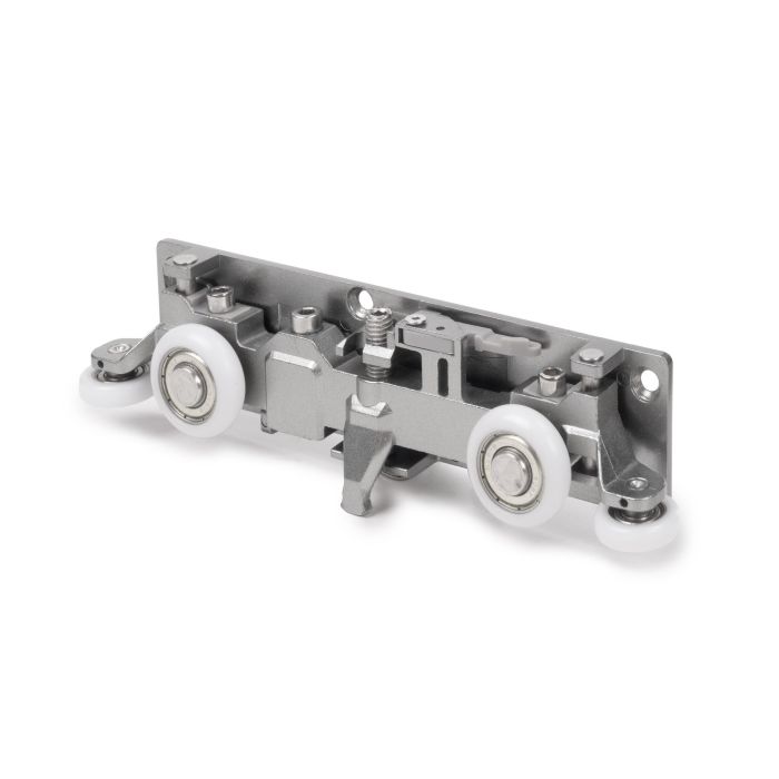 Emuca Kit de herrajes para una puerta corredera colgada de madera Wall con cierre suave, Acero y Aluminio y Plástico 4 Emuca Kit de herrajes para una puerta corredera colgada de madera Wall con cierre suave, Acero y Aluminio y Plástico 4